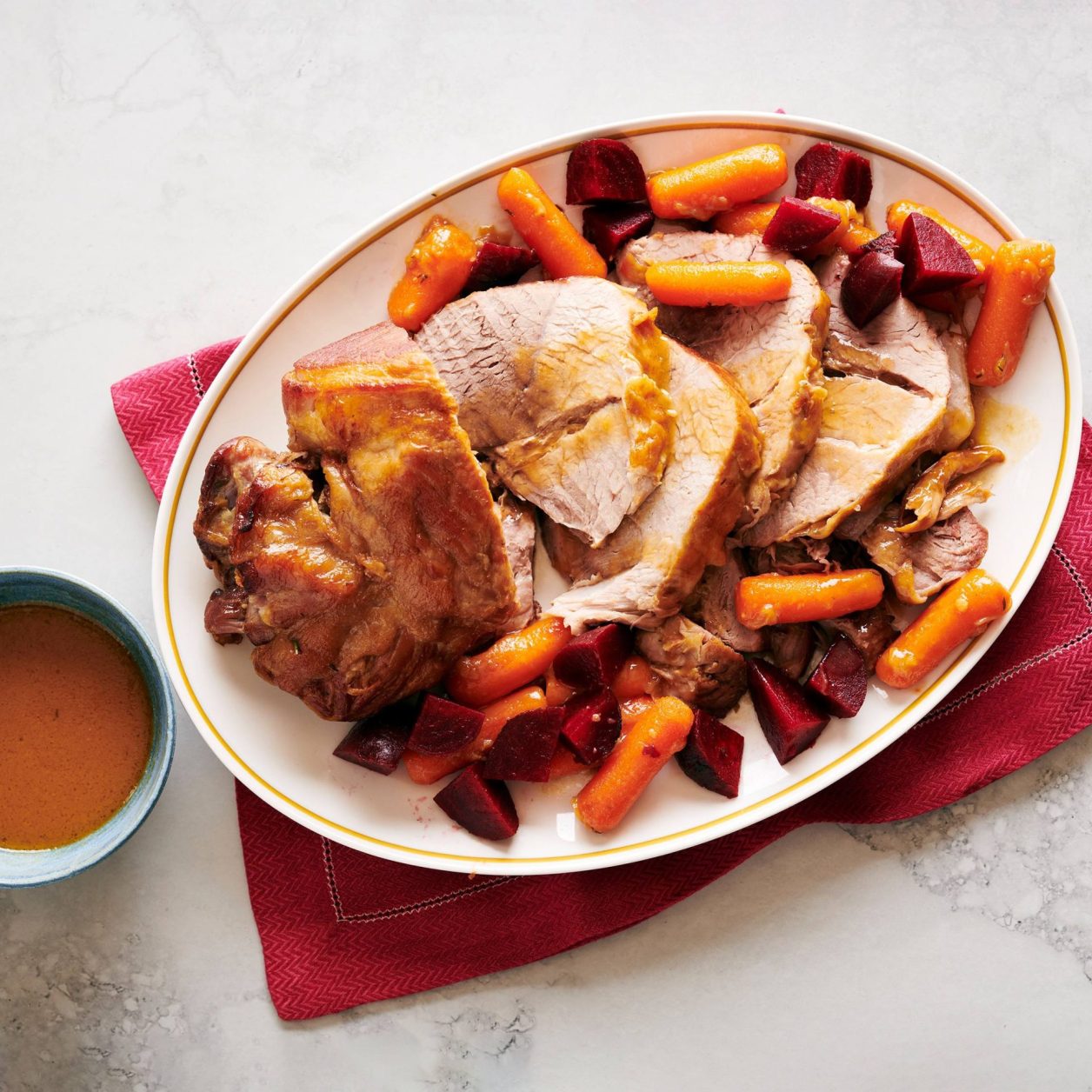 Apple CiderBraised Pork Shoulder With Root Veggies Savory