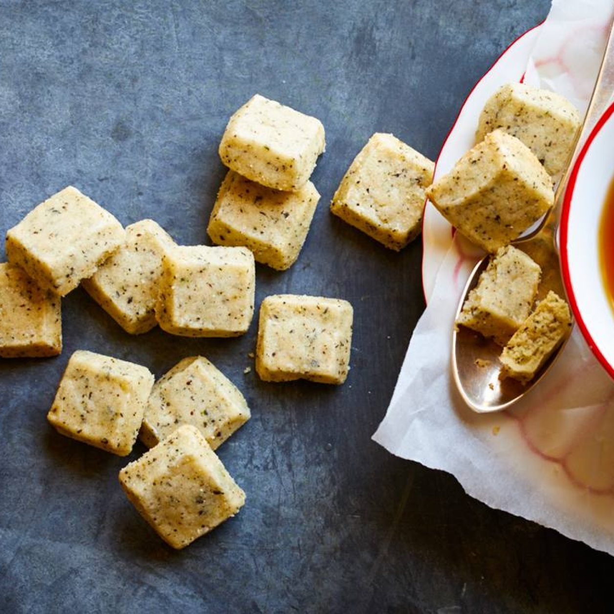 Earl Grey Shortbread Cubes | Savory