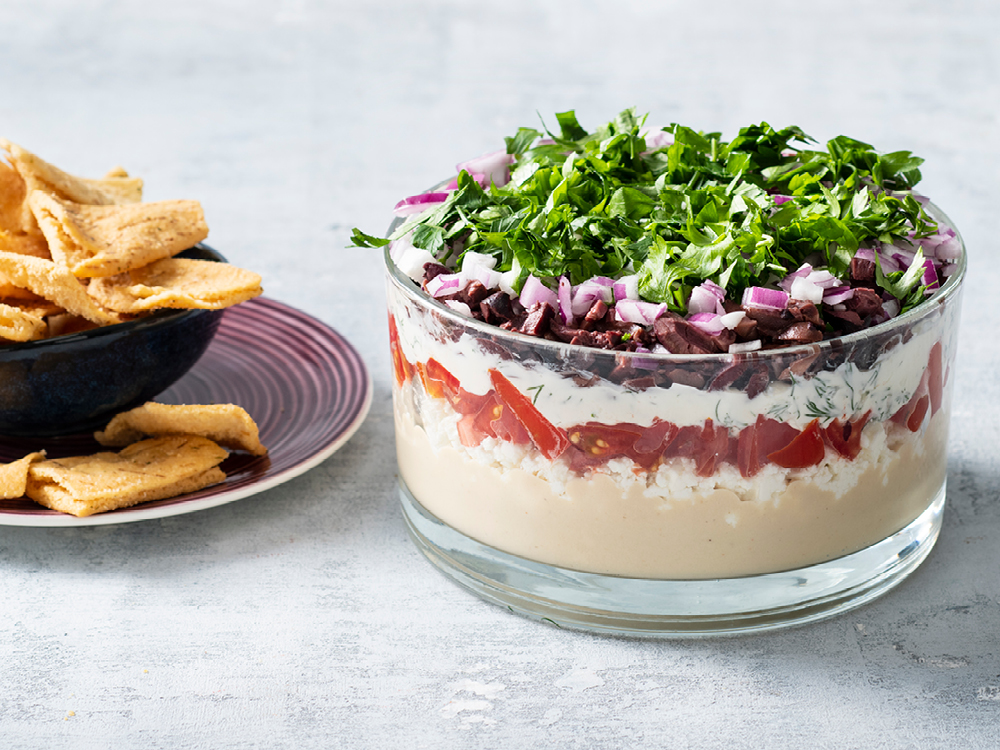 Mediterranean 7-Layer Dip | Savory