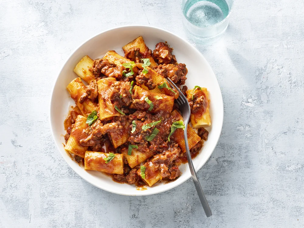 Rigatoni with Spicy Beef | Savory