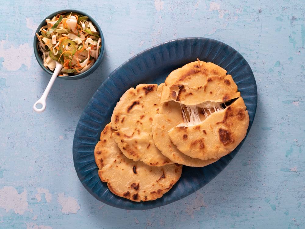 Salvadoran Cheese-Stuffed Pupusas | Savory