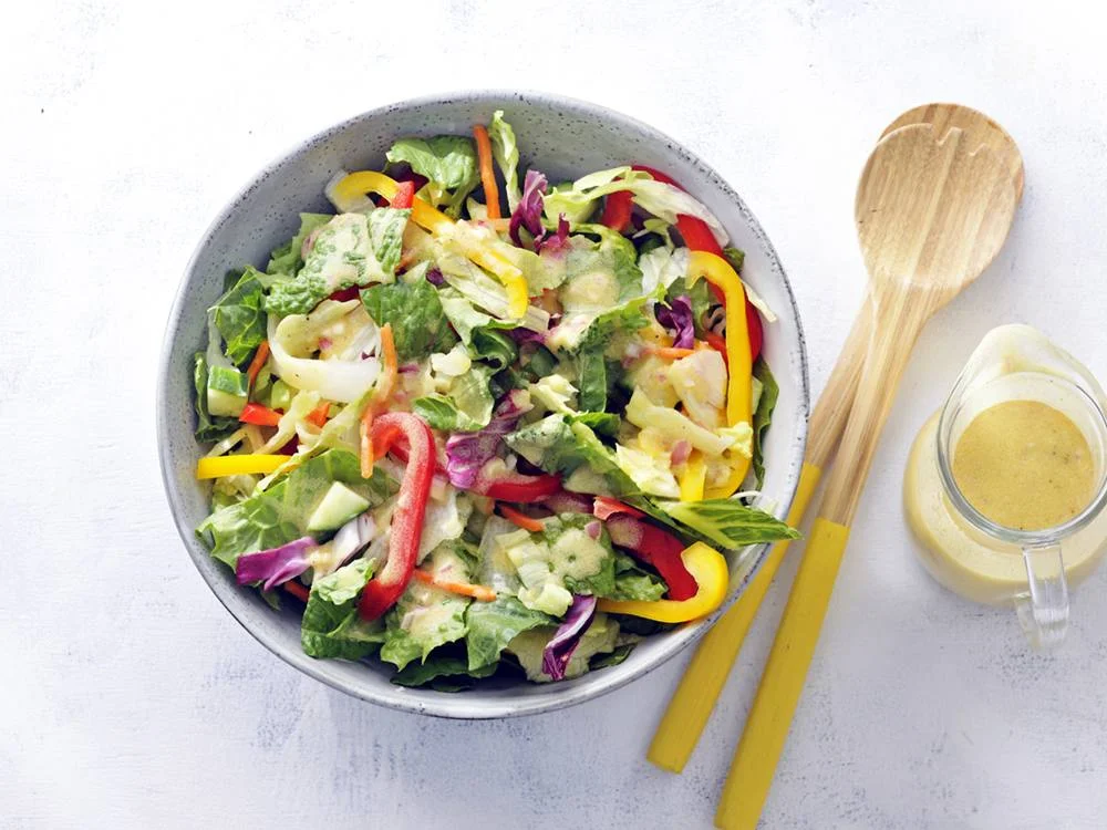 Mixed Green Salad with Honey Mustard Vinaigrette Recipe
