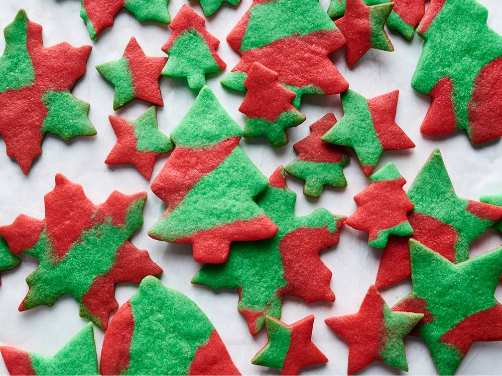 Red and Green Swirl Cutout Cookies | Savory