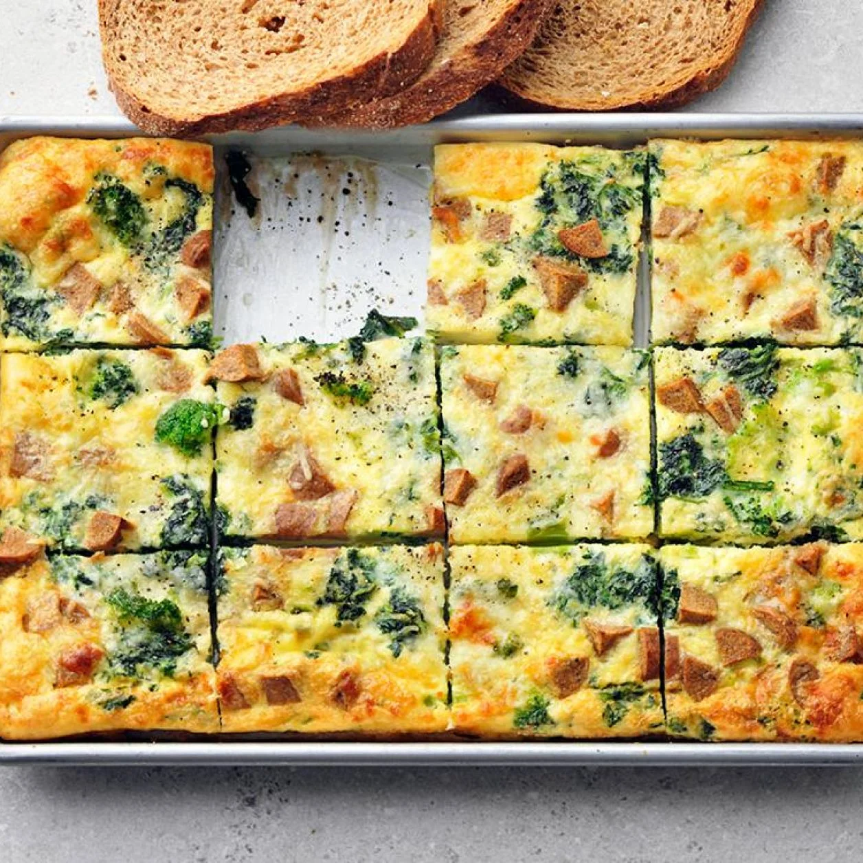 Sheet Pan Vegetarian Omelet Breakfast Sandwiches | Savory