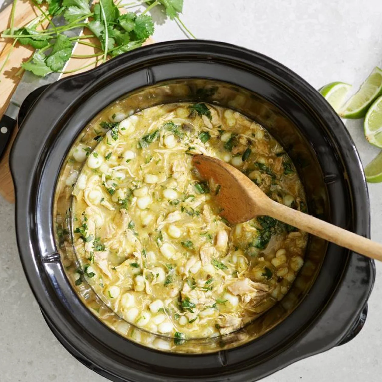 Slow Cooker Chicken Pozole Verde | Savory