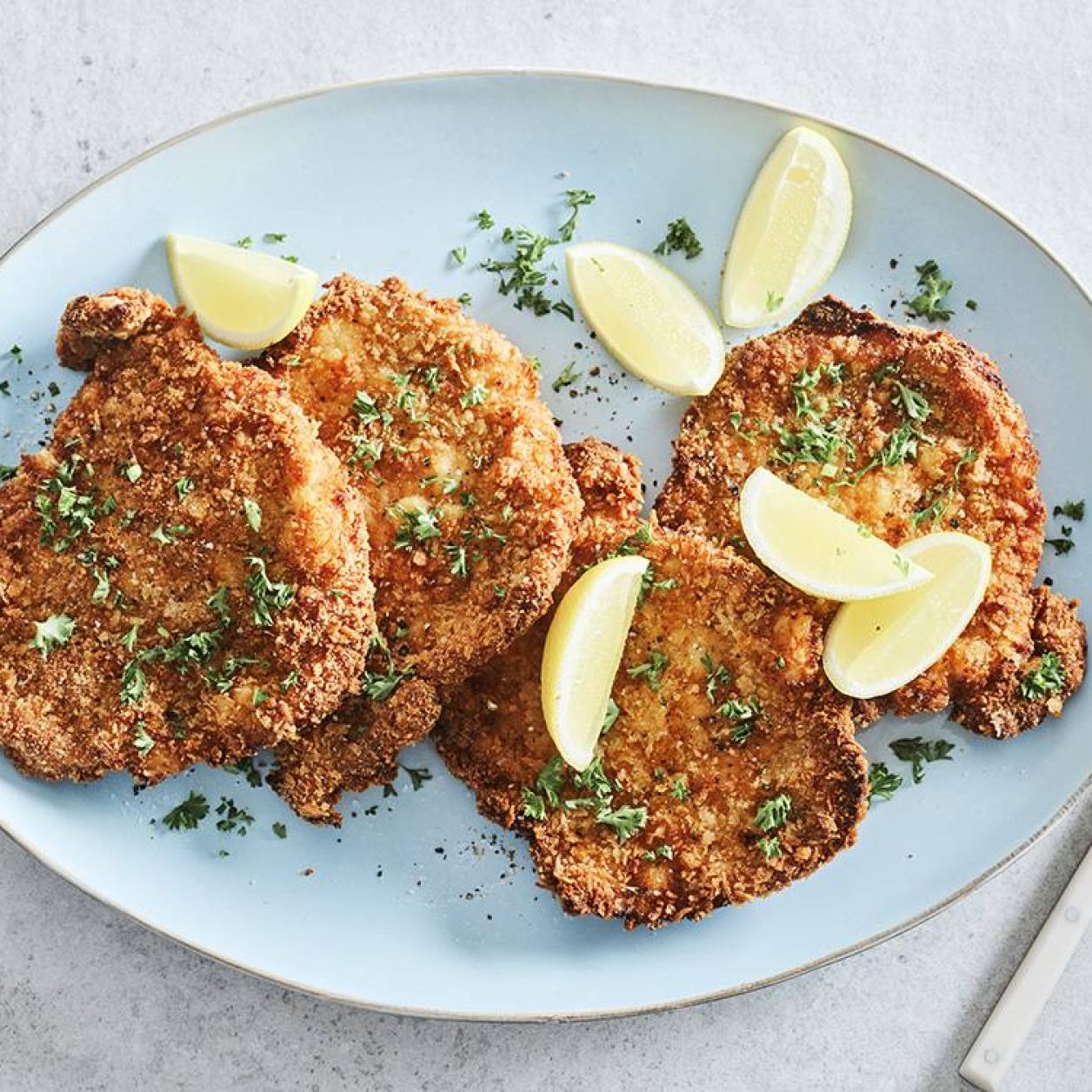 Air-fried Gluten-free Pork Schnitzel 