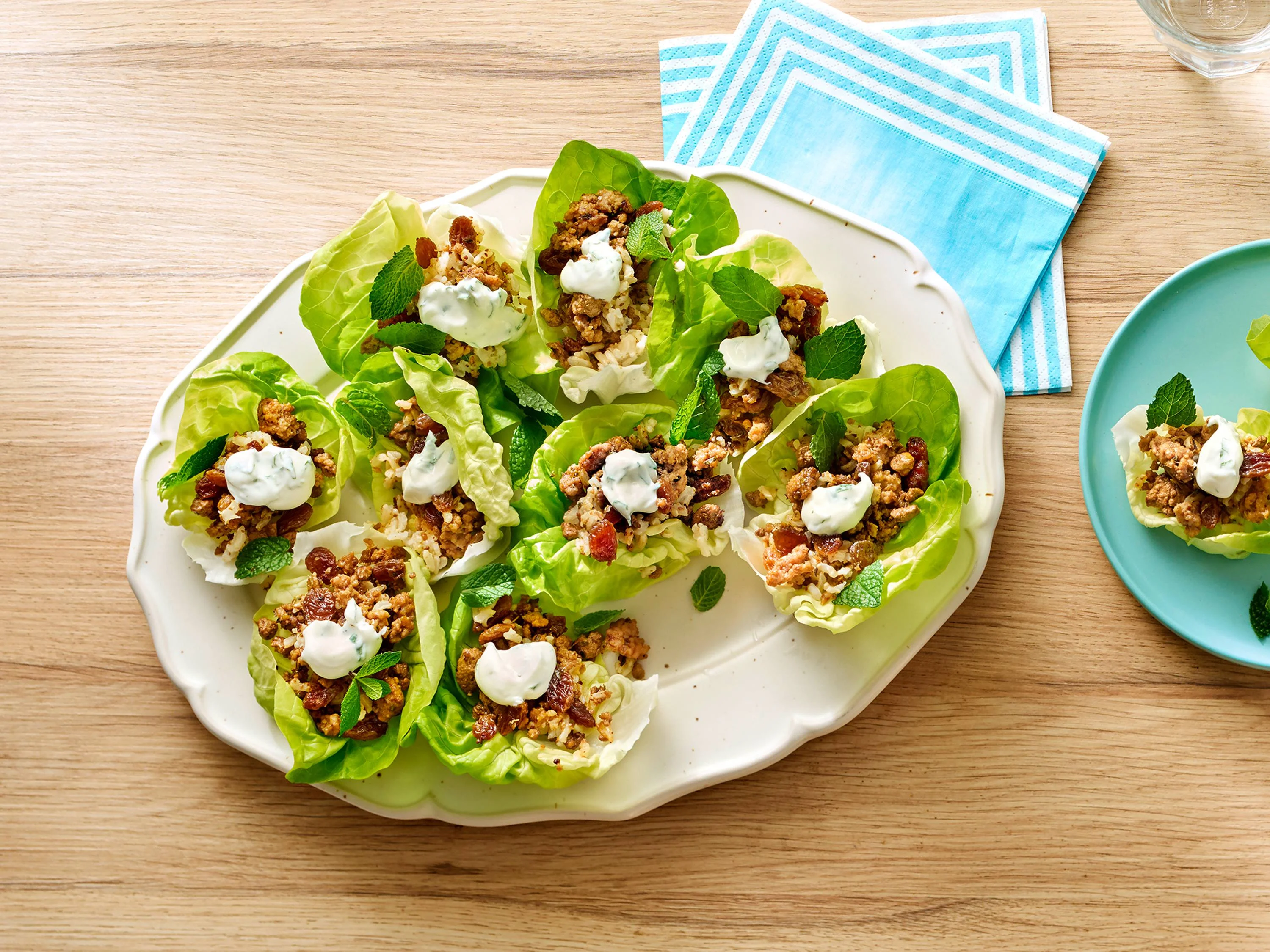 Lamb and Mint Lettuce Cups Savory