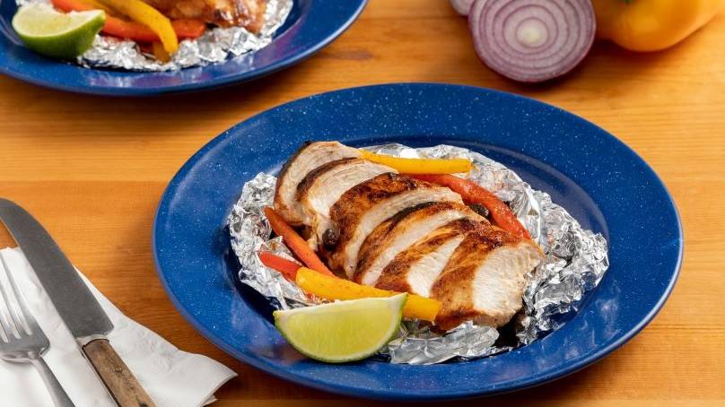 Grilled Chicken Fajitas Foil Packets | Savory