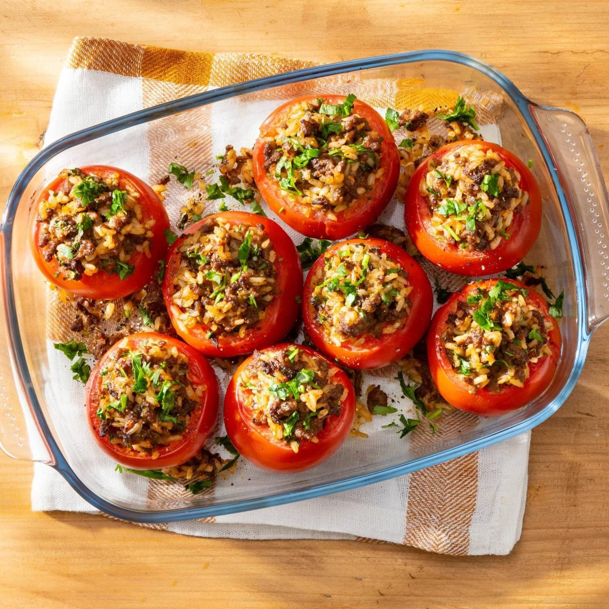 Beef and Rice–Stuffed Tomatoes | Savory