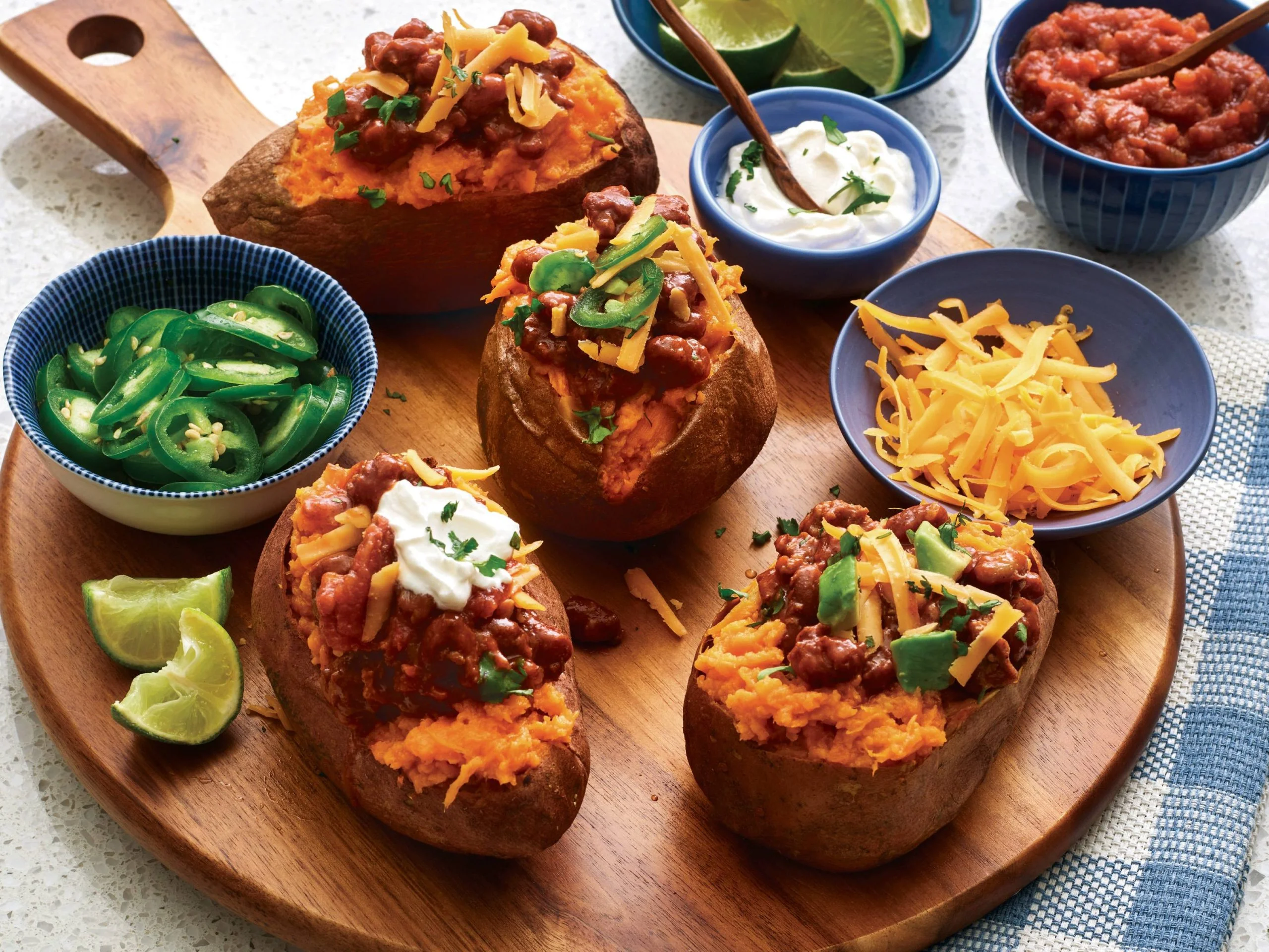 Chili-Loaded Sweet Potatoes | Savory