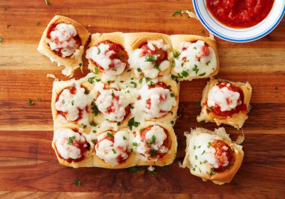 Open-Faced Meatball Toasts | Savory