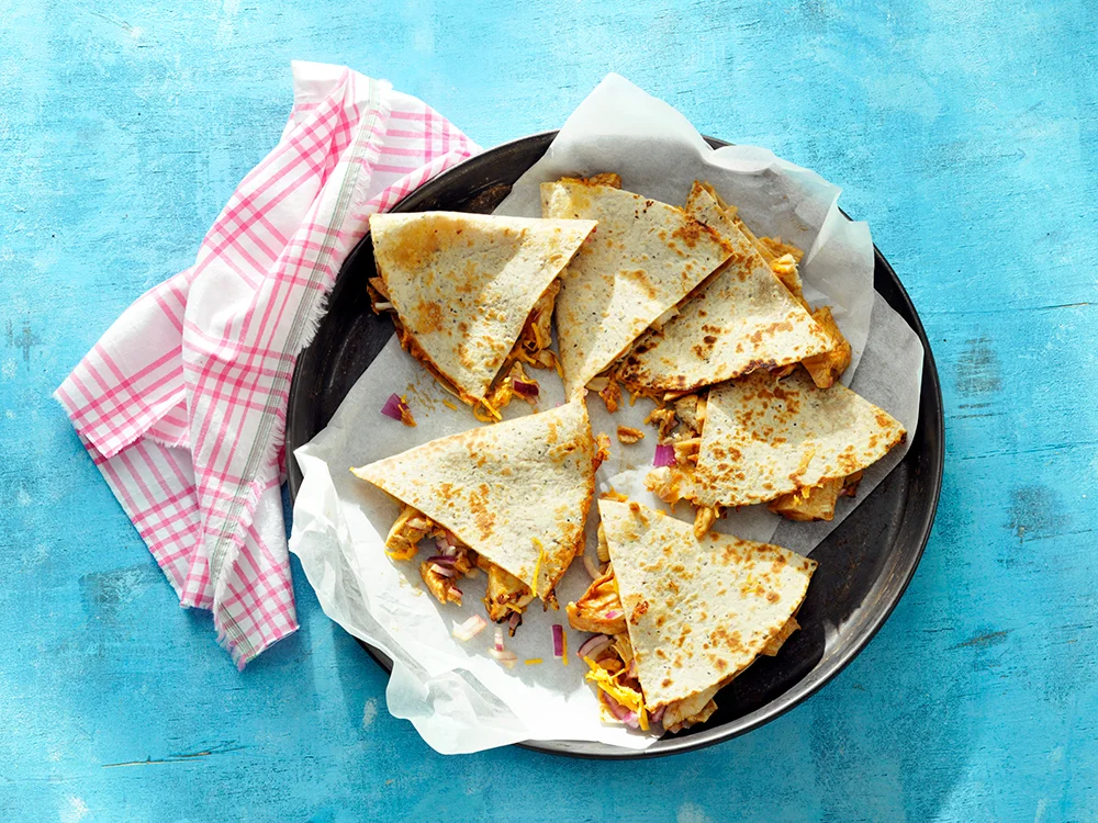 Quesadilla With a Mix of Dice 