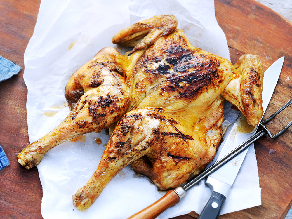 Lemon Pepper Brined Butterflied Chicken Savory