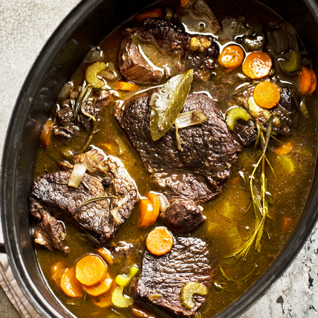 Classic Pot Roast with Red Wine Carrots and Celery | Savory