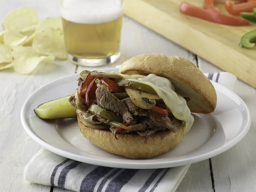 Philly Cheese Steak Burgers Recipe